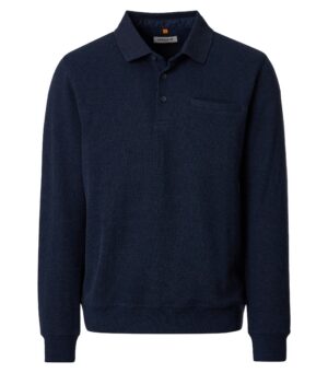 Pull sweat REDMOND col polo bleu marine