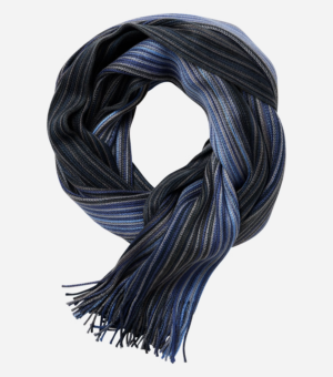 Echarpe Casamoda Bleue Rayée