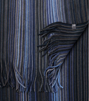 Echarpe Casamoda Bleue Rayée