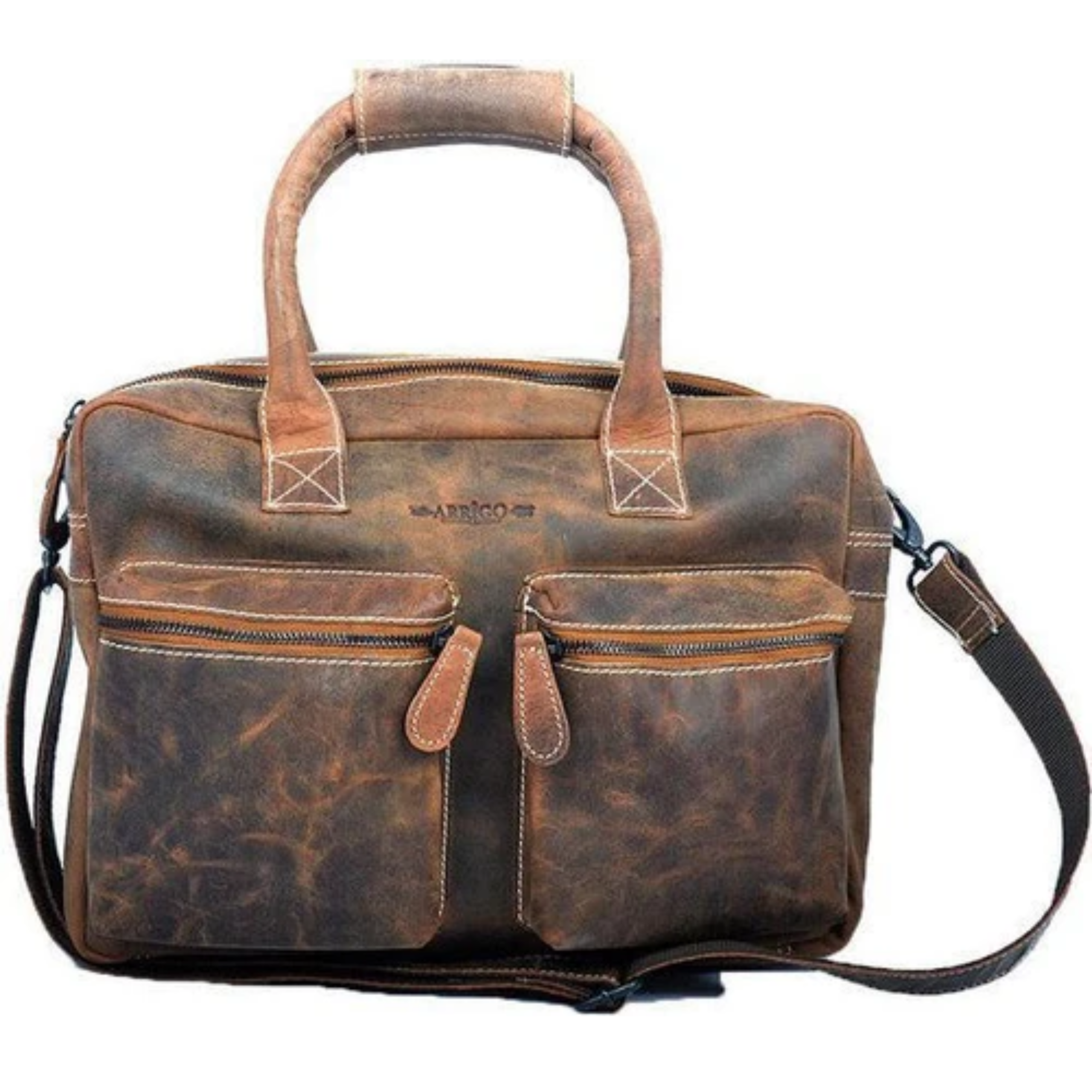 Sac de style western en cuir de buffle naturel homme Arrigo