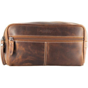 Trousse de toilette cuir de buffle cognac Arrigo