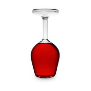 Verre de vin inversé