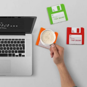 Sous-verres disquettes musique