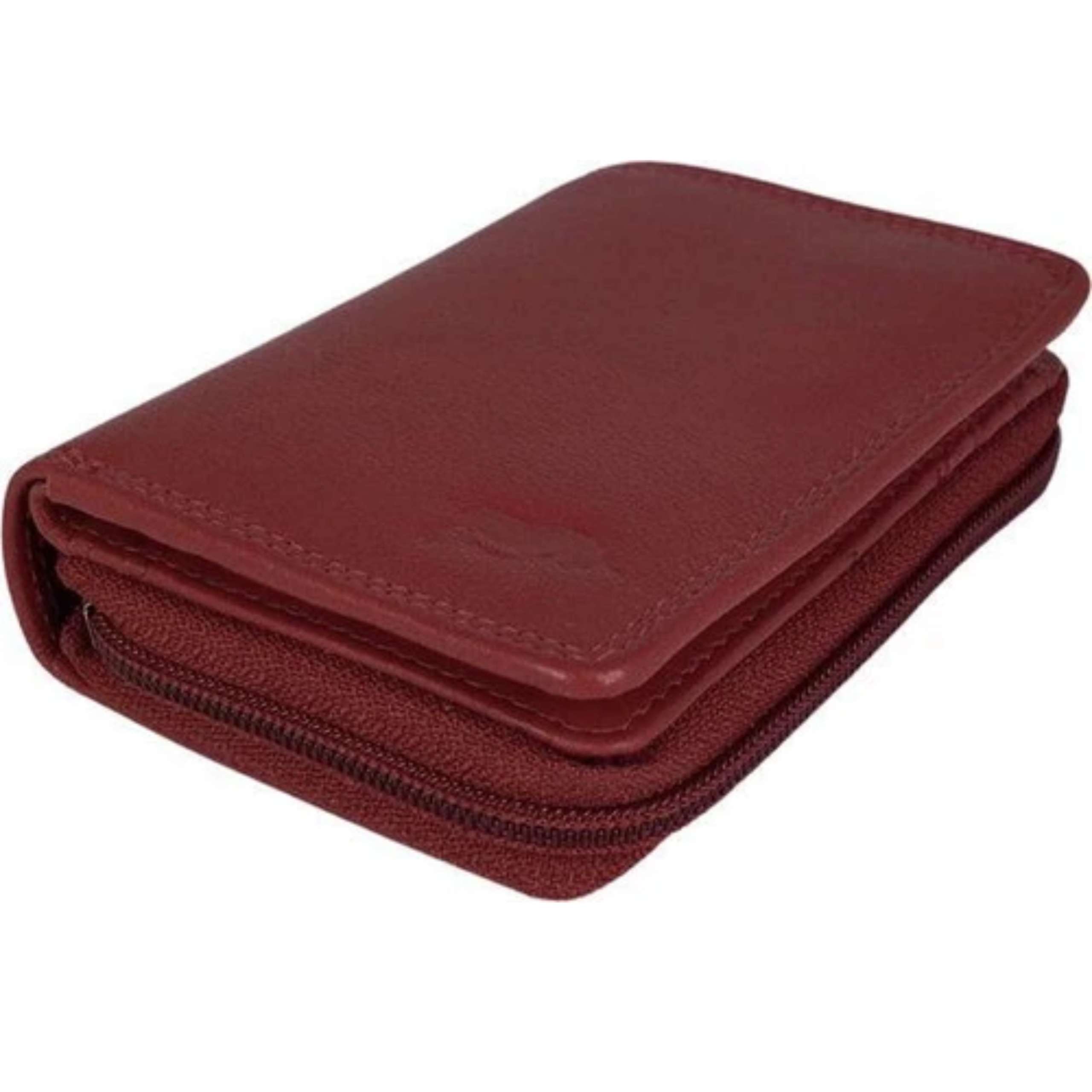 Portefeuille unisexe en cuir rouge Arrigo