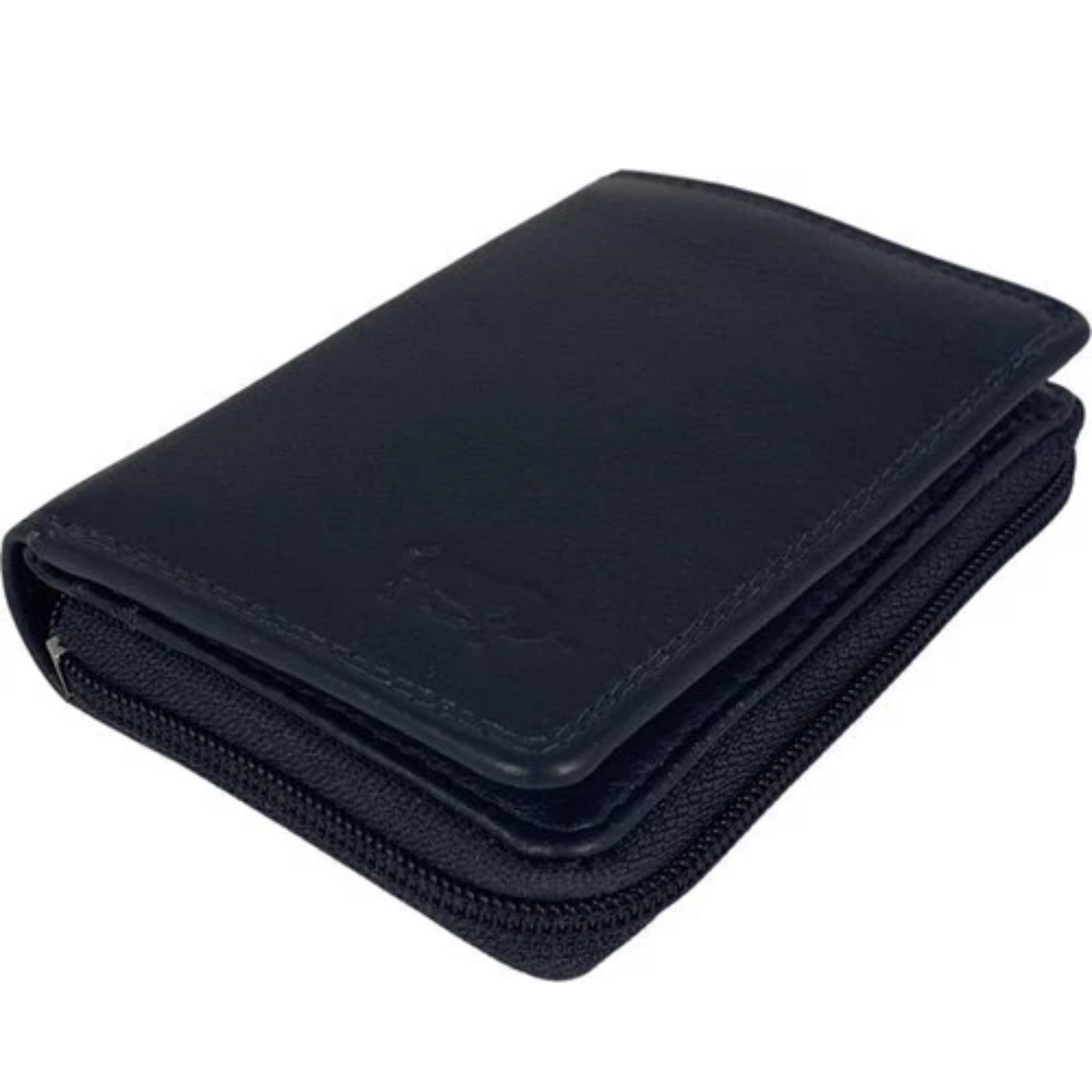 Portefeuille unisexe en cuir marine foncé Arrigo