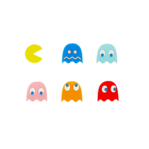 6 marques verres Pac Man