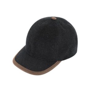 Casquette de baseball unie en laine avec cache-oreilles anthracite FIEBIG