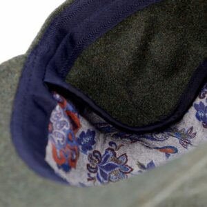 Casquette de baseball unie en laine mélangée avec cache-oreilles verte FIEBIG
