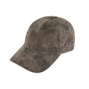 Casquette baseball homme en cuir vieilli marron FIEBIG
