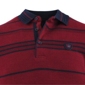 pull col polo bordeaux et marine MONTE CARLO