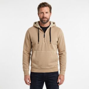 sweat capuche beige PIERRE CARDIN