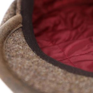 Casquette plate pure laine couleur unie marron FIEBIG