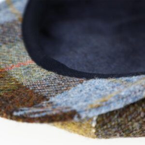 Casquette 8 panneaux en tweed Harris verte FIEBIG