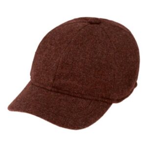 Casquette de baseball en laine Shetland mélangée avec cache-oreilles rouille FIEBIG