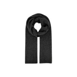 Écharpe tricotée en laine mérinos couleur unie Anthracite FIEBIG