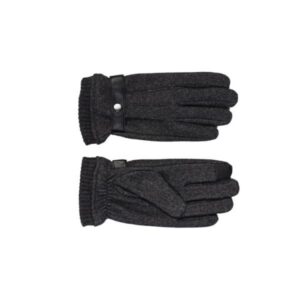 Gants chinés à poignets tricotés Anthracite FIEBIG