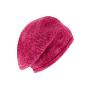 Béret en maille laine mélangée Rose FIEBIG