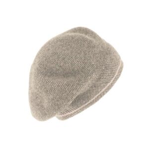 Béret en maille laine mélangée Beige FIEBIG