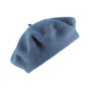 Béret en feutre laine uni Bleu FIEBIG