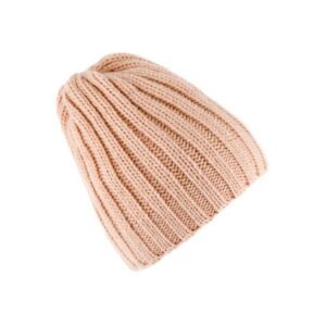 Bonnet en maille côtelée Rose FIEBIG