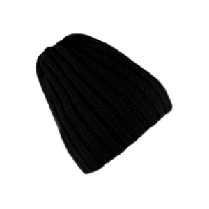 Bonnet en maille côtelée Noir FIEBIG