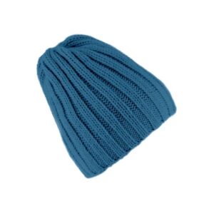 Bonnet en maille côtelée Bleu FIEBIG