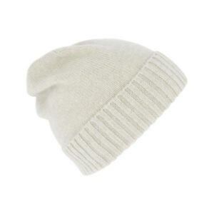 Bonnet en maille cachemire uni Nature FIEBIG