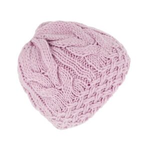 Bonnet tricoté uni Rose Lilas FIEBIG