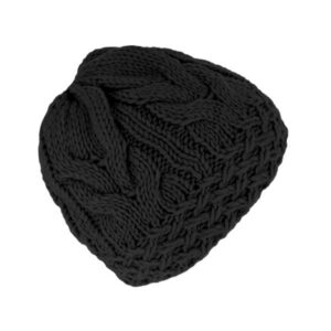 Bonnet tricoté uni Noir FIEBIG