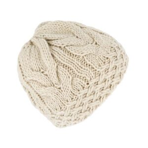 Bonnet tricoté uni Beige FIEBIG