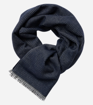 Echarpe Casamoda Bleue Marine Rayée