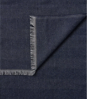 Echarpe Casamoda Bleue Marine Rayée