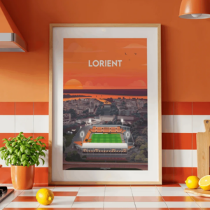 Affiche foot FC Lorient stade Moustoir