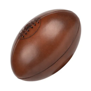 Ballon de Rugby en Cuir Vintage