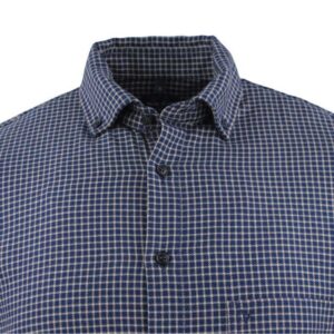 Chemise flanelle marine et beige MARVELIS Casual Fit
