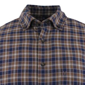 Chemise ML flanelle marron MARVELIS Modern Fit