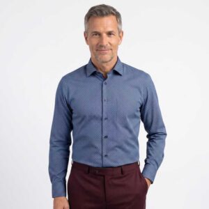 Chemise jersey stretch bleue MARVELIS Modern Fit