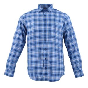 Chemise ML flanelle bleue MARVELIS Modern Fit