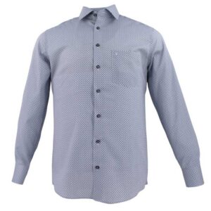 Chemise sans repassage imprimée gris MARVELIS Modern Fit