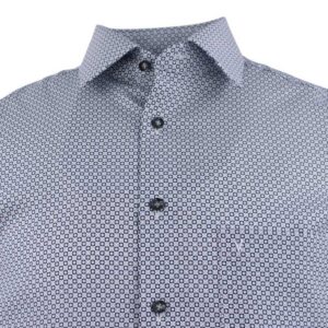 Chemise sans repassage imprimée gris MARVELIS Modern Fit