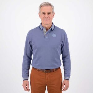 Polo homme en coton épais bleu BLACK WELLIS