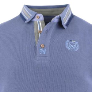 Polo homme en coton épais bleu BLACK WELLIS
