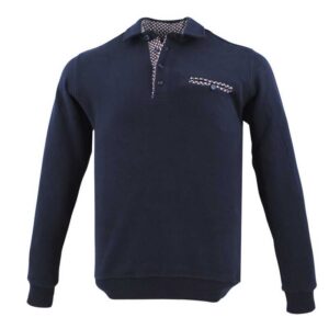 Polo homme manches longues GAILDO Marine