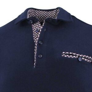 Polo homme manches longues GAILDO Marine