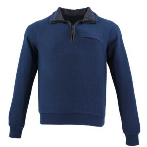 pull sweat bleu MONTE CARLO avec poche poitrine