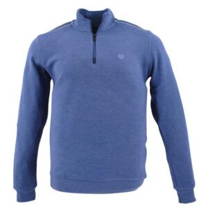 Pull sweat homme col montant GAILDO Bleu indigo
