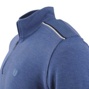 Pull sweat homme col montant GAILDO Bleu indigo