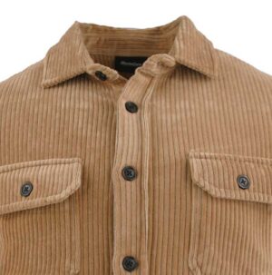 sur-chemise velours gros côtelé camel MONTE CARLO