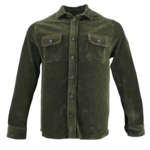 chemise velours côtelé vert kaki MONTE CARLO