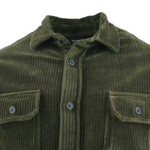 chemise velours côtelé vert kaki MONTE CARLO